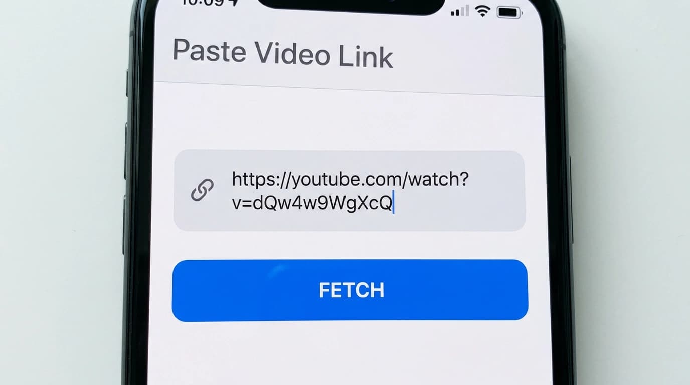 Paste link and click Fetch